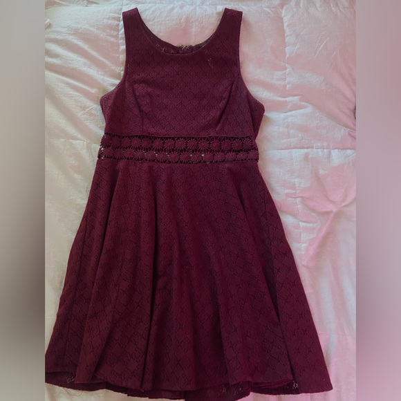 Free People Maroon Lace Dress - Picture 2 of 4